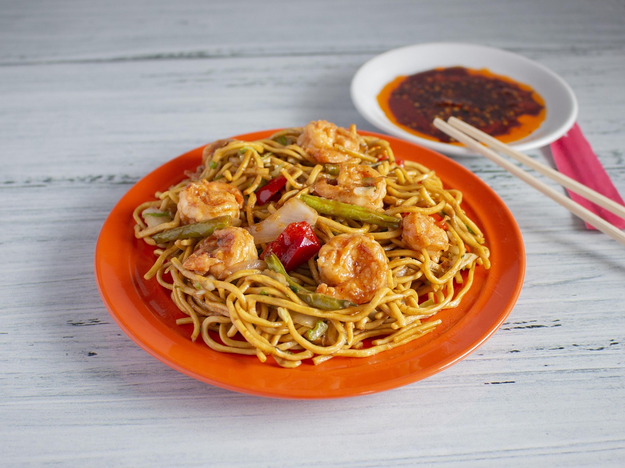 chowmein, sauce, prawns, onions, food, dinner, prawn, dish, meal, shrimp, seafood, delicious, pasta, tasty, plate, orange, noodles, chowmein, chowmein, chowmein, chowmein, chowmein
